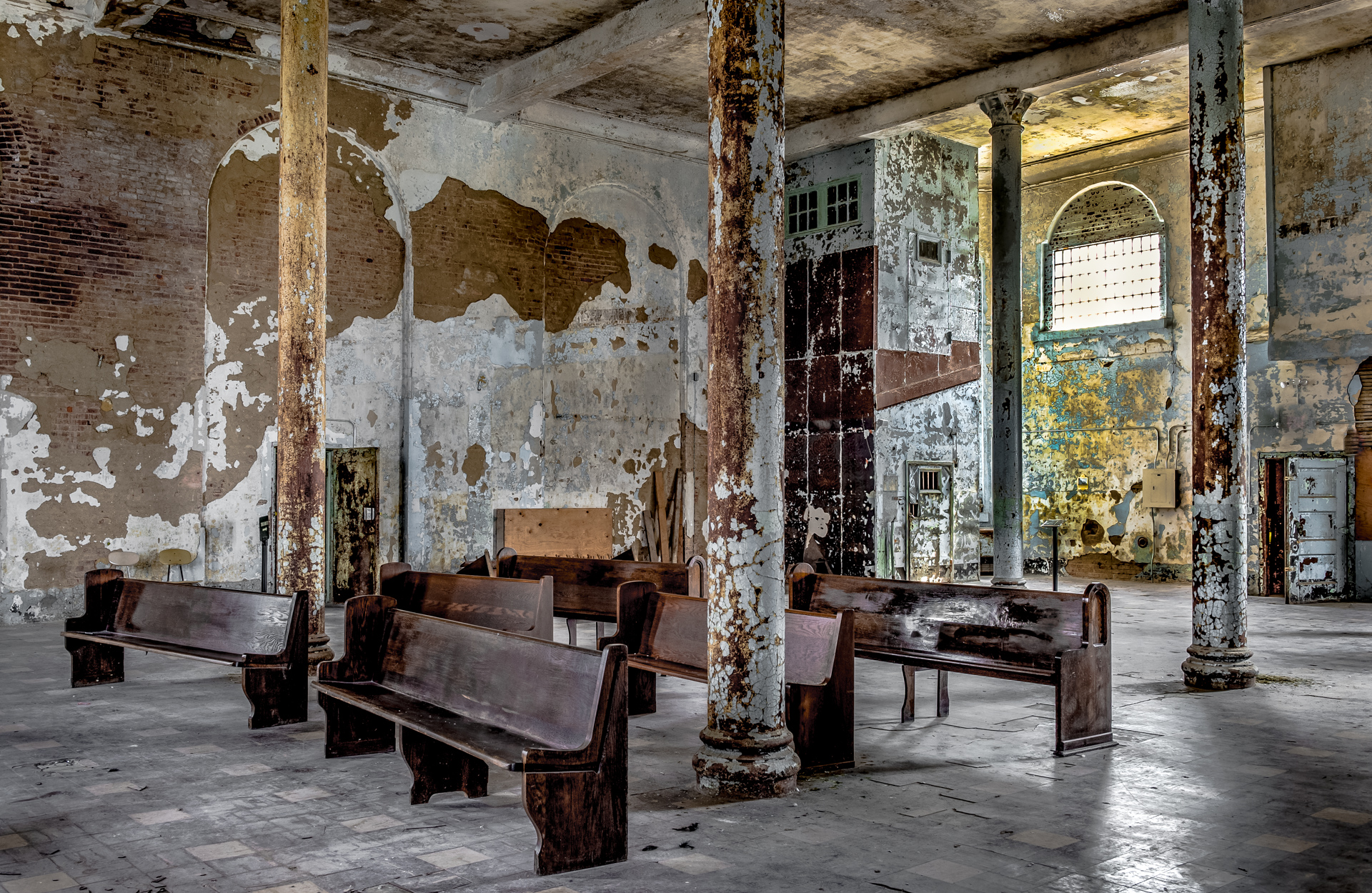 Abandoned Chapel in Mansfield State Penitentiary Ohio 