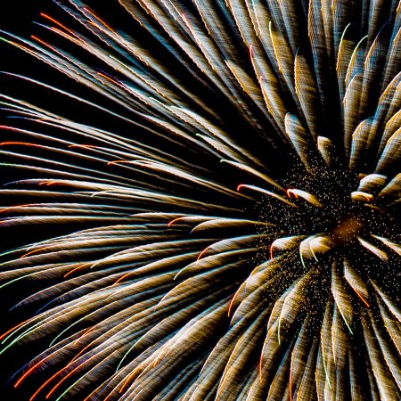 Closeup of a firework.