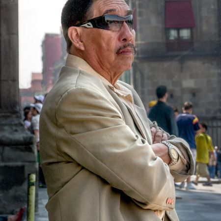 Man in Mexico City's Constitution Square.