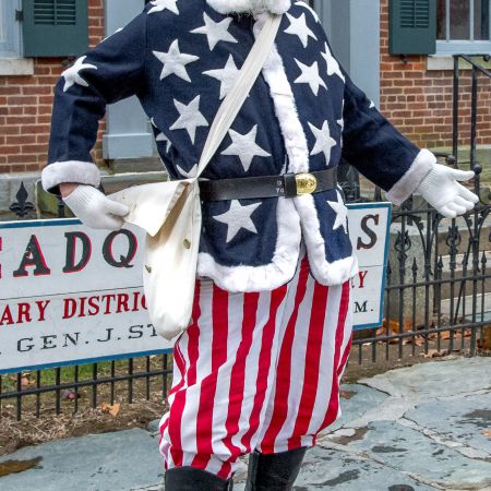 Santa Clause from Captain Flagg's US Quartermaster City, 1864 reenactment at Harpers Ferry, West Virginia.