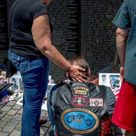 Remembrances of fallen Vietnam soldiers at Wall during Rolling Thunder in Washington D.C.