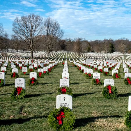 Wreaths Across America at Arlington National Cemetery.