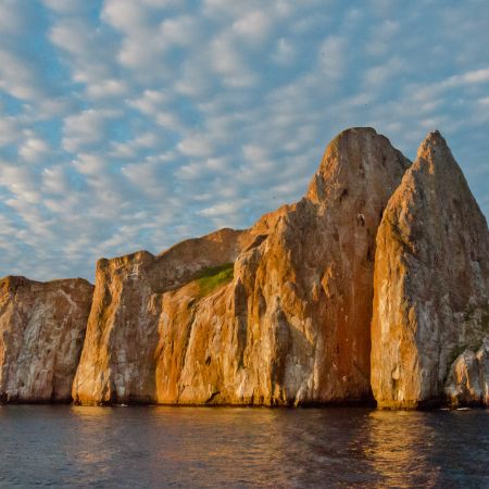 Morning at Kicker Rock near San Cristobal in Ecuador's Galapagos Island.