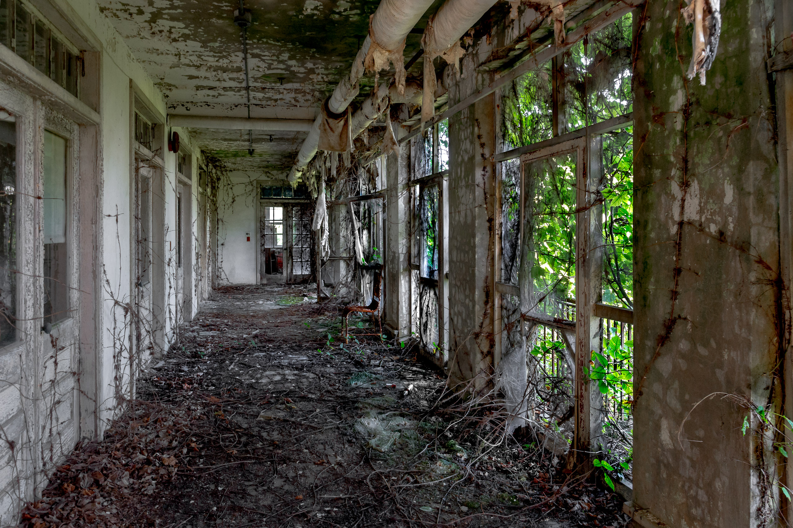 Abandoned Hospital Veranda 