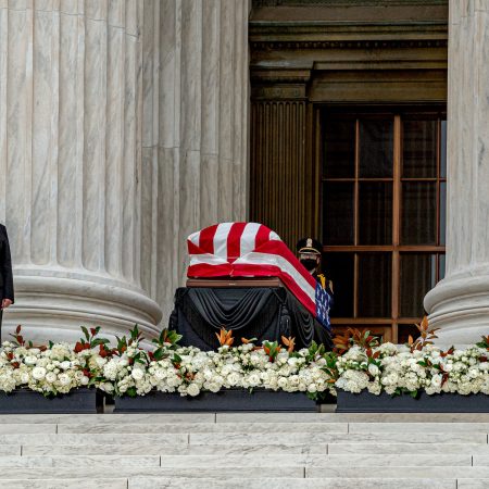 Funeral of Ruth Bader Ginsberg at Supreme Court in Washington DC