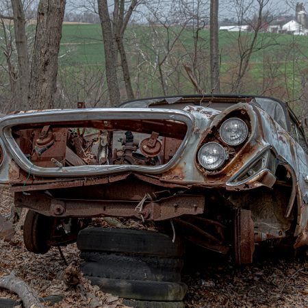 1961 Chrysler Newport with angled headlights.