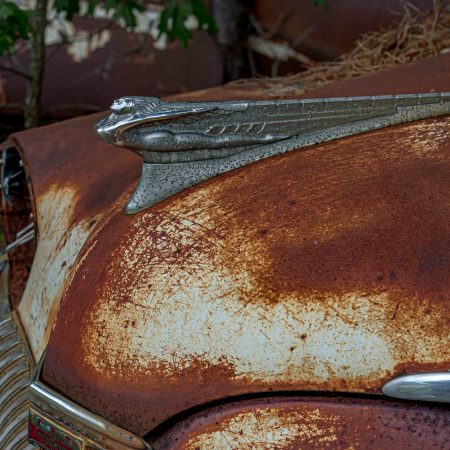 1948 De Soto chrome flying goddess hood ornament.